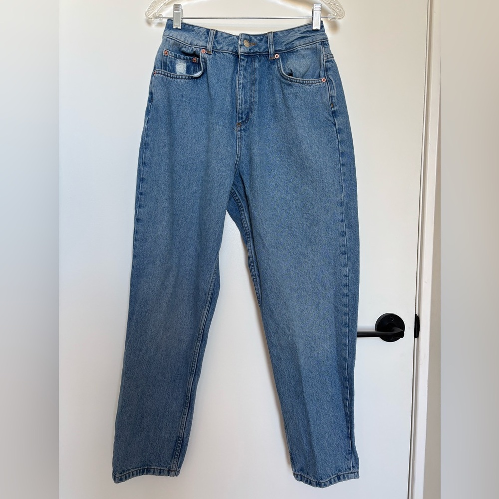ASOS Petite Straight Leg Denim Mom Jeans - size 28/28
